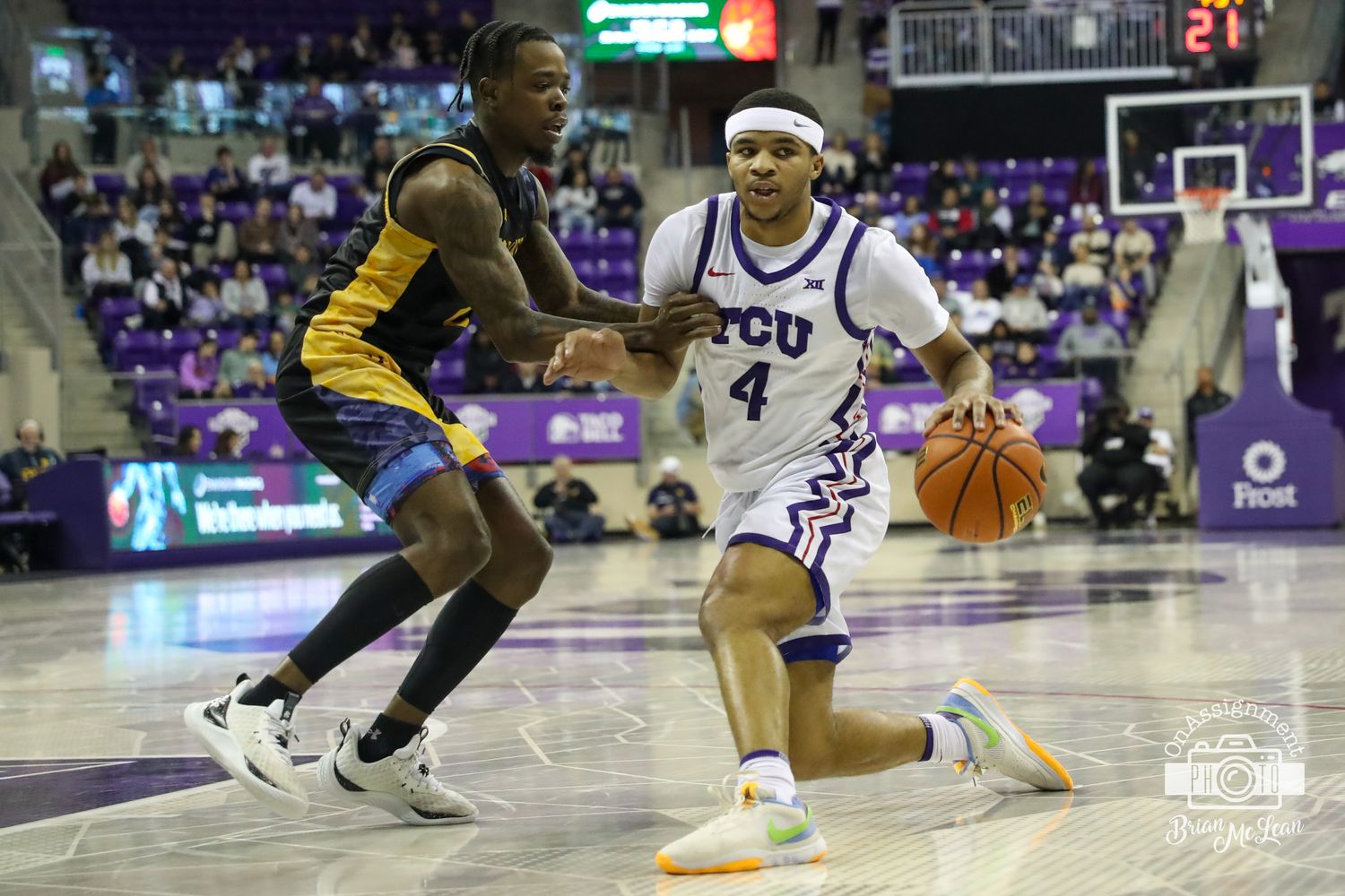TCU's Jameer Nelson Jr in the game against Texas A&M Commerce.